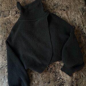 Cider Classic Black Turtleneck Sweater